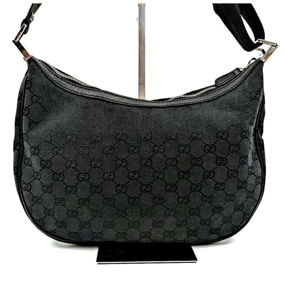 Gucci Dark Gray Monogram Shoulder Bag - Picture 3 of 16
